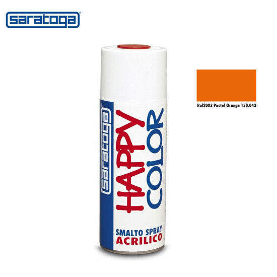 Spray Peinture ORANGE PASTEL - 400ml - Happy Color - Saratoga