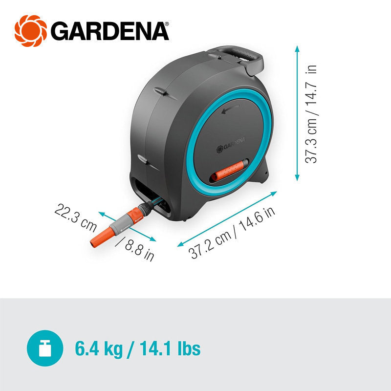 Boîtier de Tuyau Double avec Tuyau de 25 m GARDENA