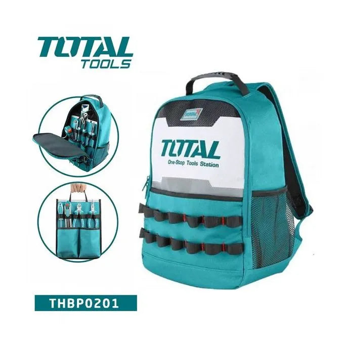 TOTAL Sac a dos - Porte outils professionnel - THBP0201 - 45 cm - 8KG - SQES