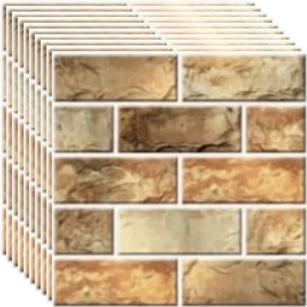 Lot de 10 Panneaux Mural Adhésif - Imitation pierre naturelle 3D - 35*35*0.8 cm (N°04) - SQES