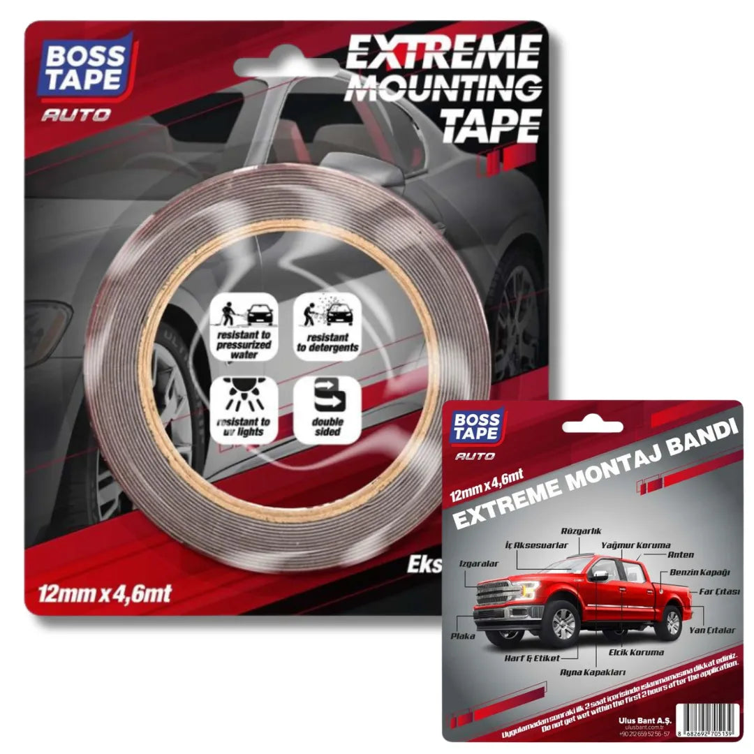 BOSS TAPE Ruban adhésif pour accessoire de véhicule conditions extreme 12mmx4,6mt - SQES