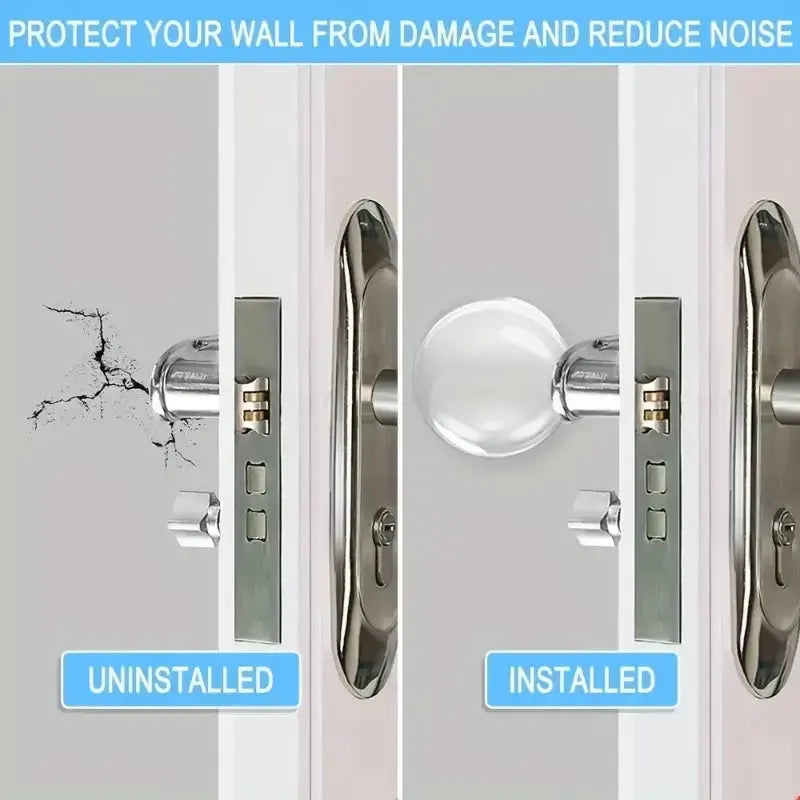 BOSS TAPE Butoir de poignet de Porte Adhésif en silicone transparent (4pcs) - SQES