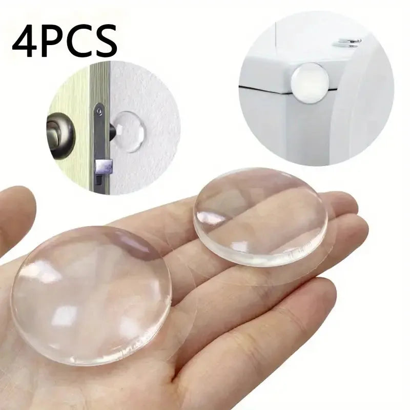 BOSS TAPE Butoir de poignet de Porte Adhésif en silicone transparent (4pcs) - SQES