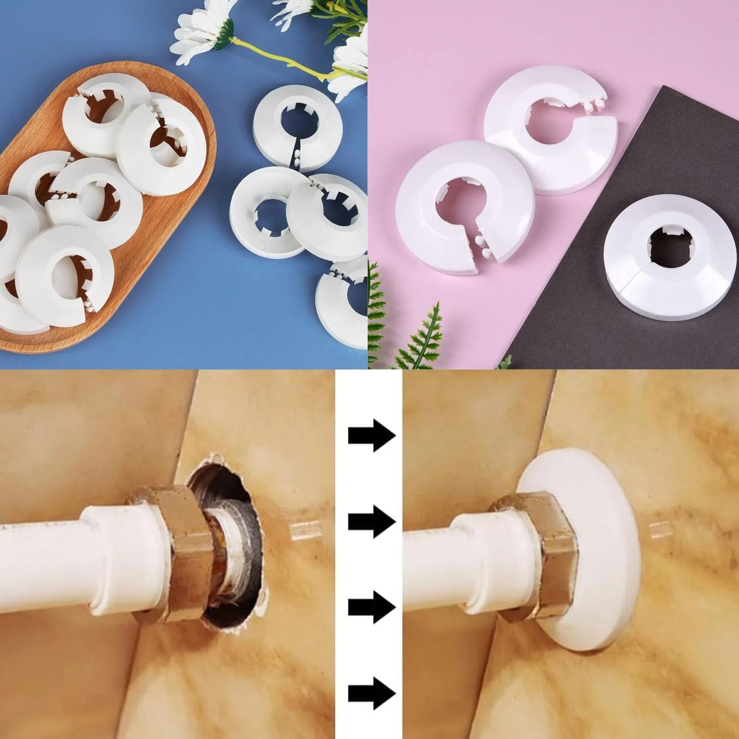 Cache trou pour tube radiateur (10pcs) - SQES