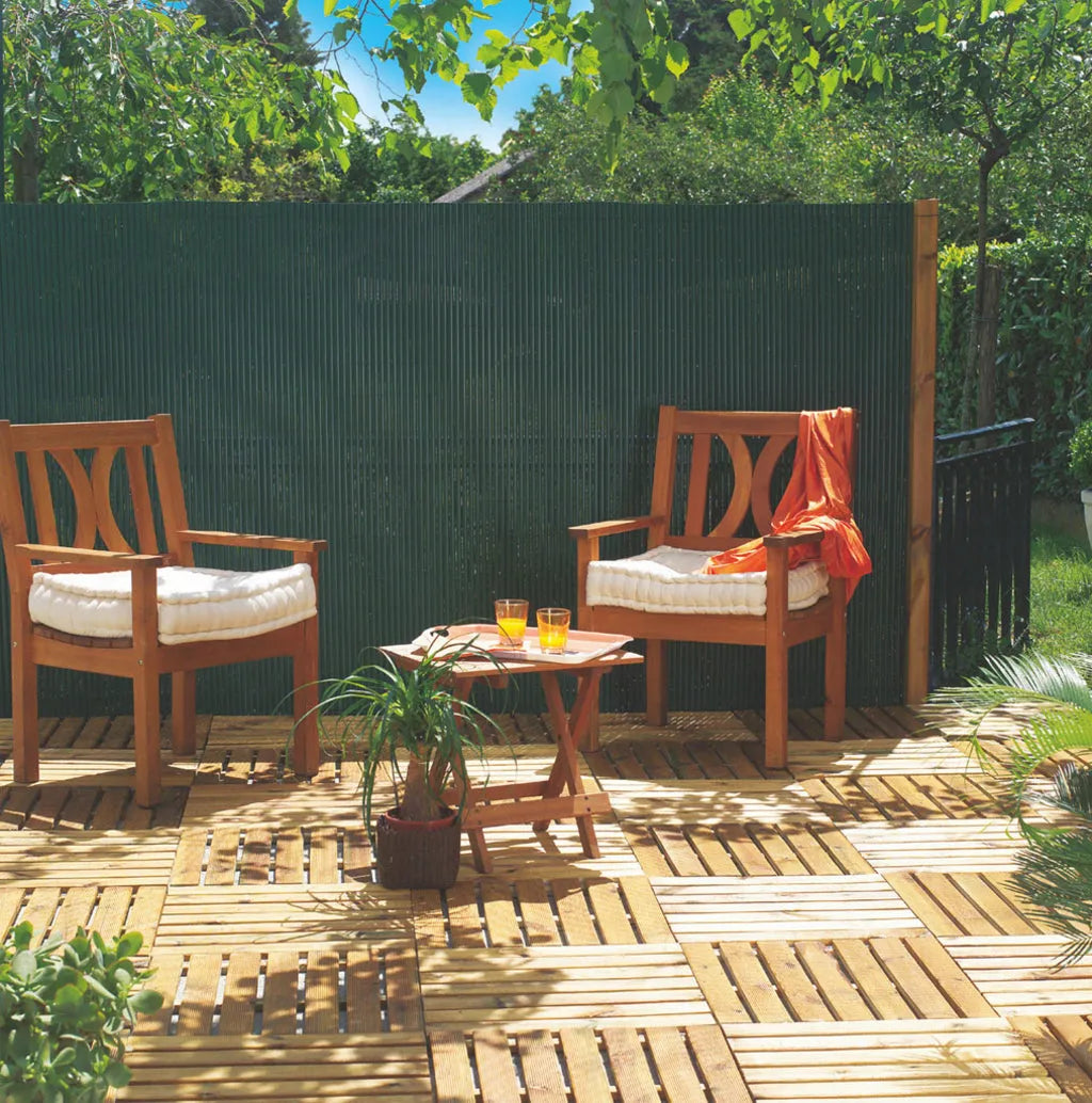 Brise vue - Brise vent - Canisse double face - Clôture jardin - 1x3m - Pvc - SQES