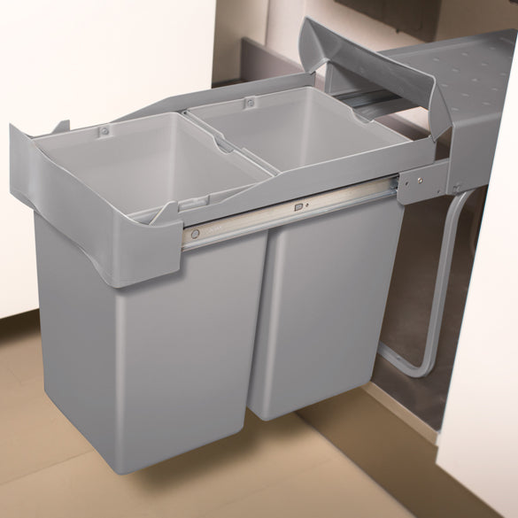 Poubelle cuisine encastre - Collecteur - Art. 227 - 2x14L Tri Sélectif