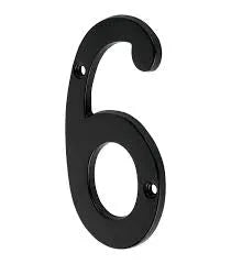 Numéro 6 de maison en plastique Noir - SQES