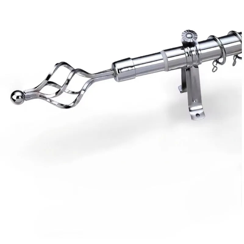 Tringle Extensible pour Rideau en Acier – Ø25 mm - Chrome - SQES
