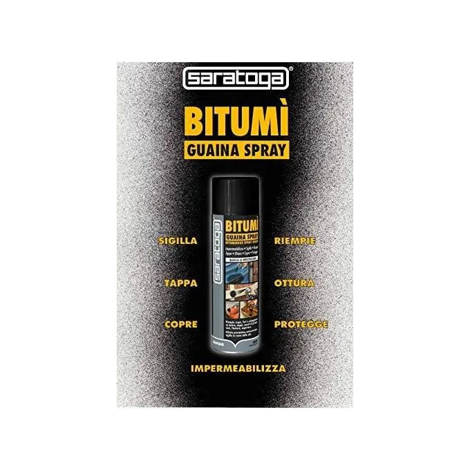 Spray bitumi base de bitume - Imperméabilisation à base de caoutchouc - 500 ML - Couleur Noir - SQES