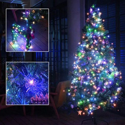 Guirlande Lumineuse Multicolore USB 10M 100 LEDs – 12 Modes et 12 Couleurs avec Télécommande – IP44 Étanche - SQES