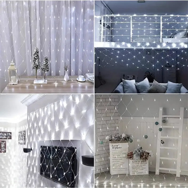 Filet lumineuse 240 LED - Guirlande - 3Mx3M - BLANC - SQES