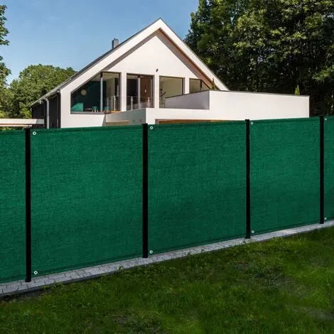 Brise Vue - Vert - tissé 80% occultant - 1x10 m - Protection Solaire - SQES