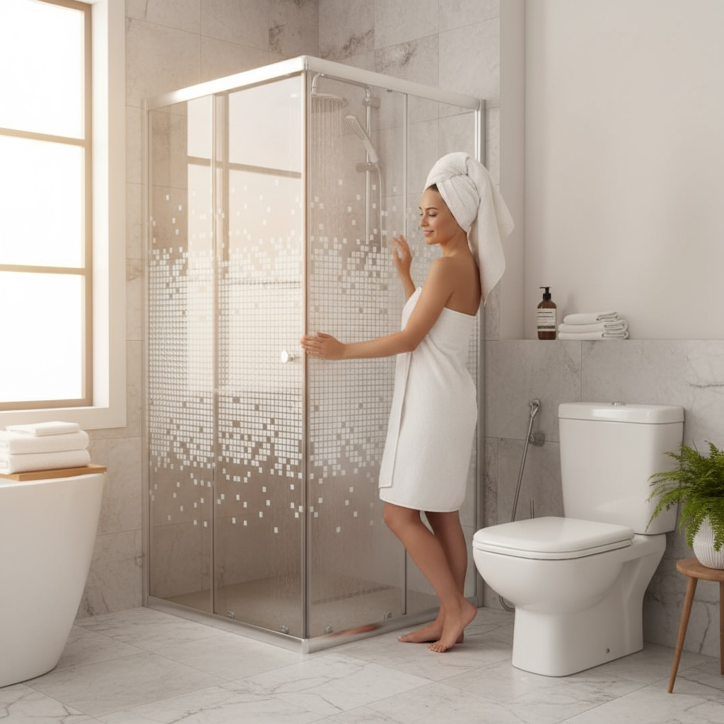 Cabine de douche carré 80/80/190 chromé