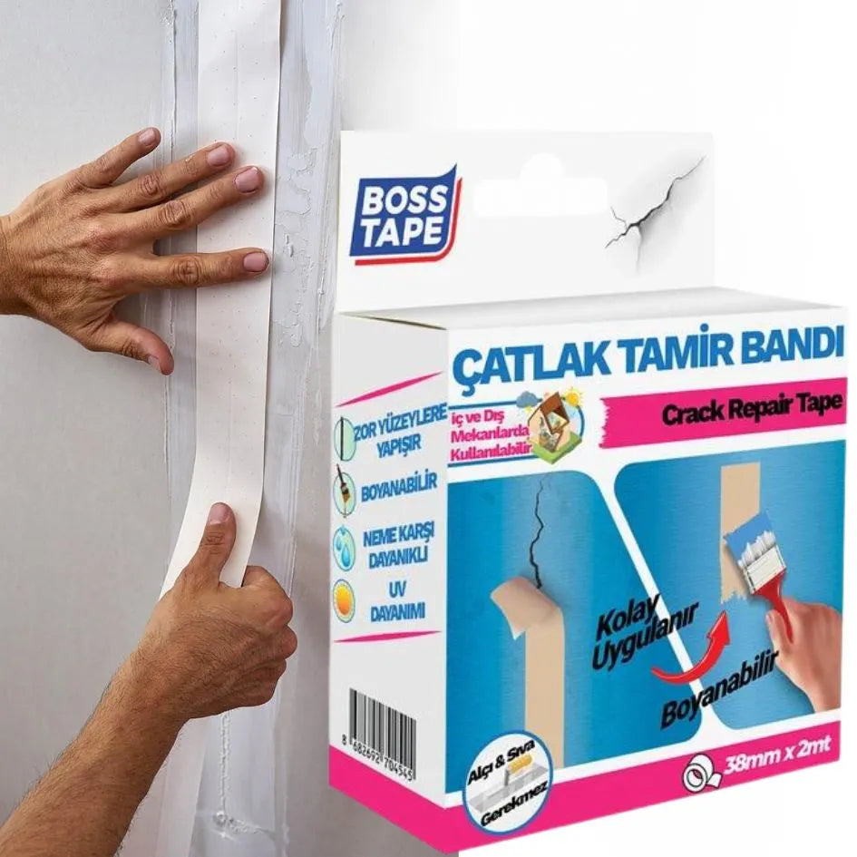BOSS TAPE Ruban de réparation fissures et mur a peindre 38mmx2m - SQES