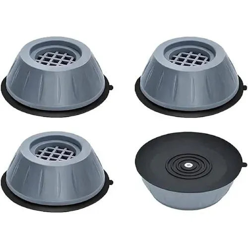 Pied Anti Vibration Machine a Laver Patins, Coussinets de Machine à Laver, Pieds de Machine à Laver, set de 4 Amortisseurs Anti-Vibrations - SQES