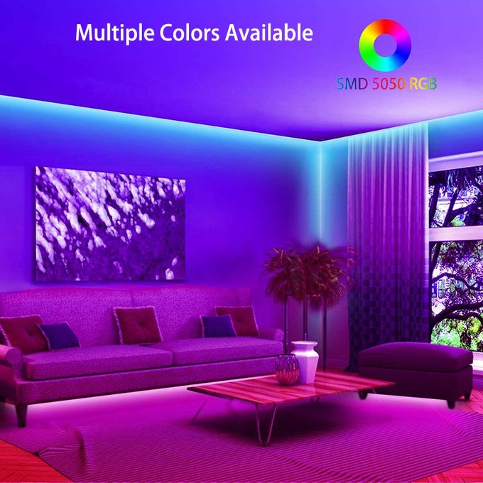 lot de 2 Ruban LED RGB 5m, 4 couleurs, avec télécommande