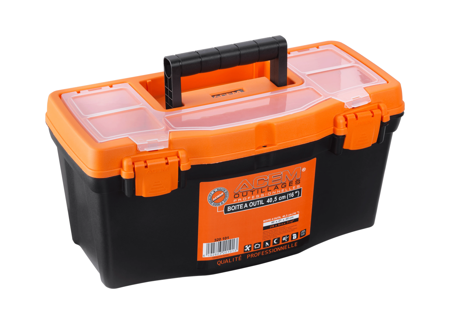 ACEM Boite à outils - Caisse Plastique de rangement outillage - SQES