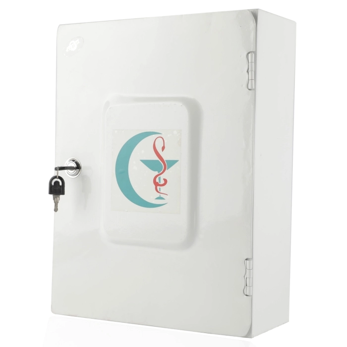 Boite Pharmacie Acier Époxy Blanc FAMM 40x30x14cm