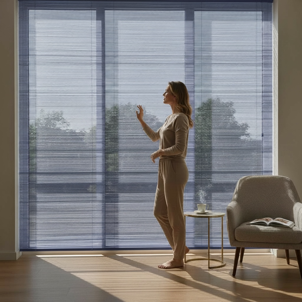 Rideau Roulant PVC Gris Clair 120cm x 1,80m