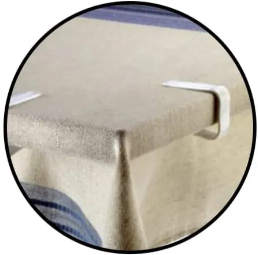 Pince pour nappe de table en plastique - Serre nappes blanc - SQES