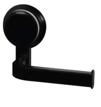 PORTE PAPIER TOILETTE VENTOUSE EN ABS NOIR EJIM - SQES