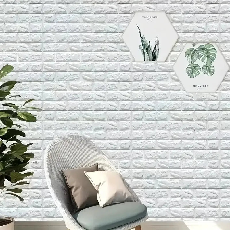 Panneaux muraux adhésifs 3D - Anti-Humidité - Anti-Bruit - Décoration BLANC - SQES