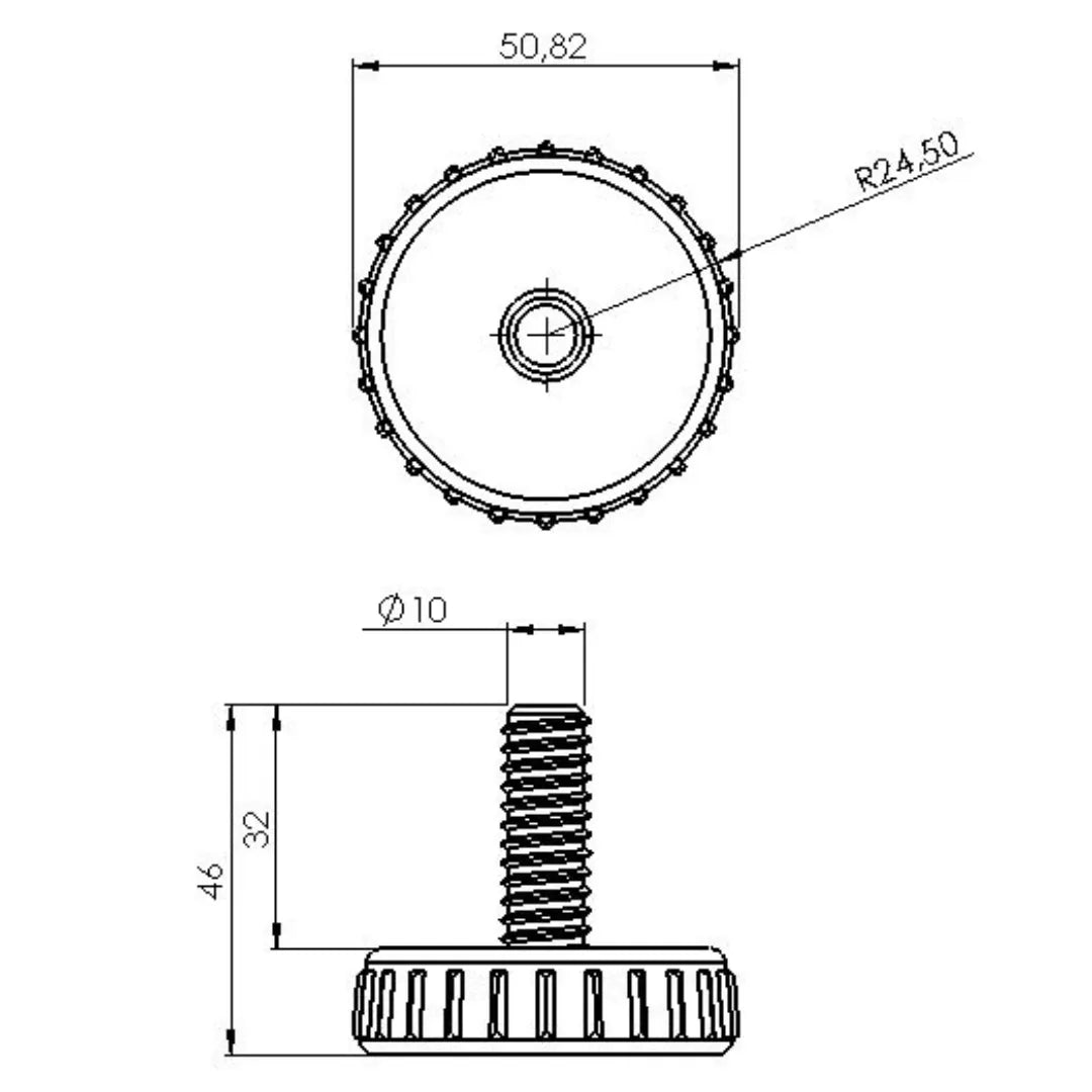 Embout avec glissière réglable pour meuble - 10 pcs 50mmx50mm intérieur NOIR - SQES