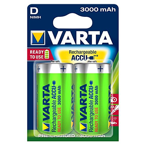 VARTA Pile Rechargeable LR20 ACCUS 3000 mAh BP2 - Pack de 2