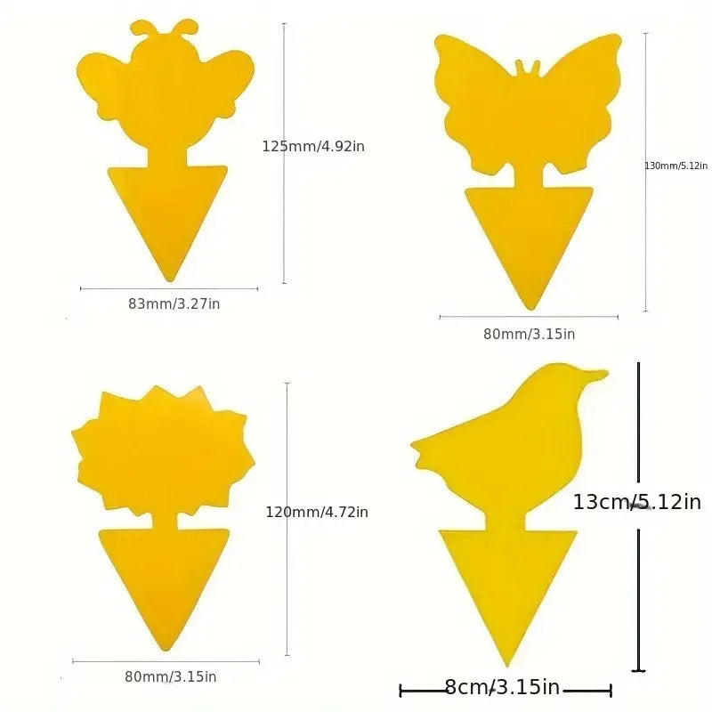 BOSS TAPE Anti Moucherons Plantes Intérieur, Pièges Engluées Autocollants (4pcs) 20cm - SQES