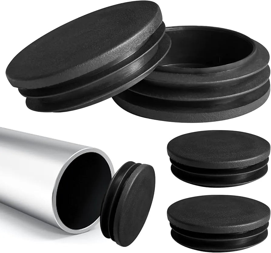 Embout pour tube Rond - 10 bouchons 60mm NOIR - SQES