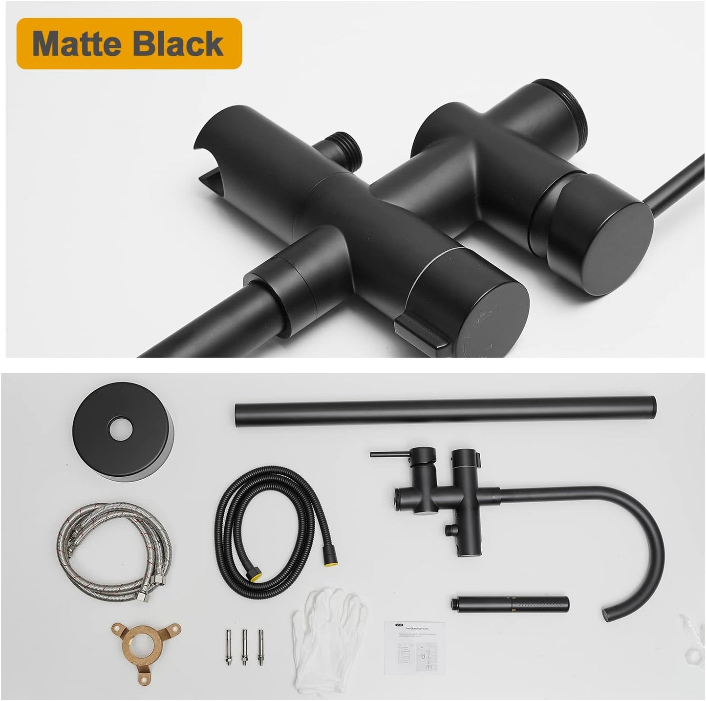 MITIGUEUR NOIR POUR BAIGNOIRE SUR PIED 801001G DURA