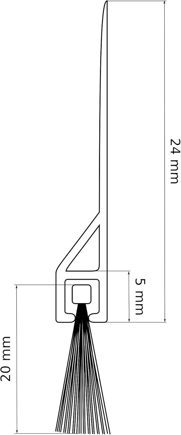 GEKO Joint brosse de porte auto-adhésif Marron