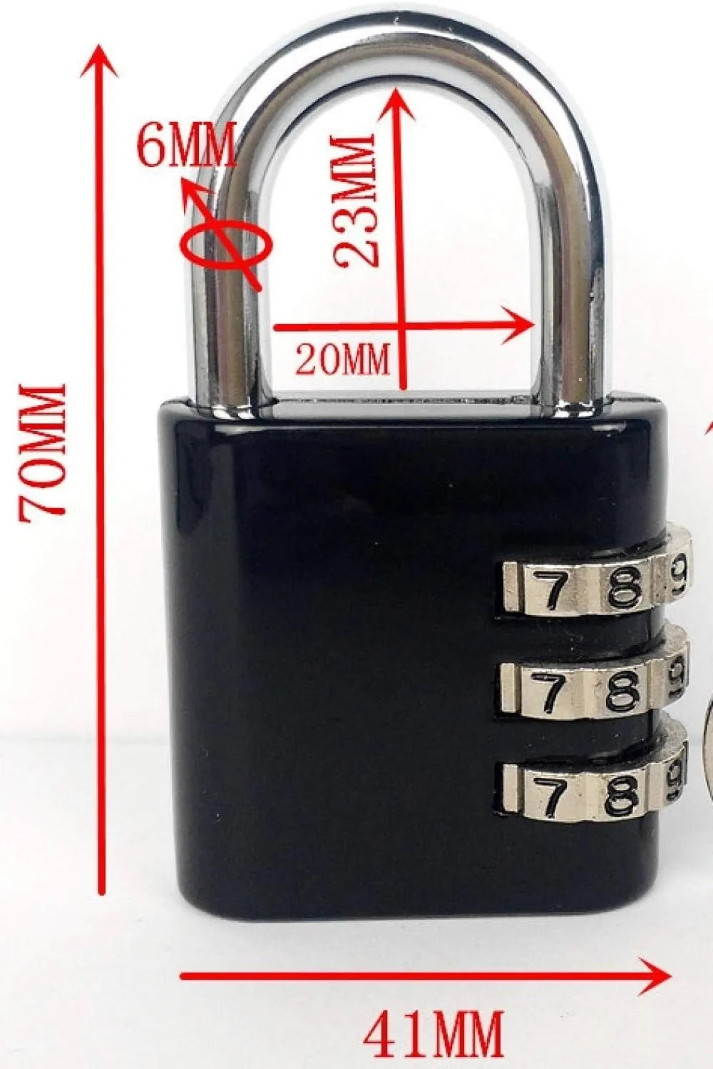 Cadenas à code de sécurité à combinaison à 3 chiffres - SQES