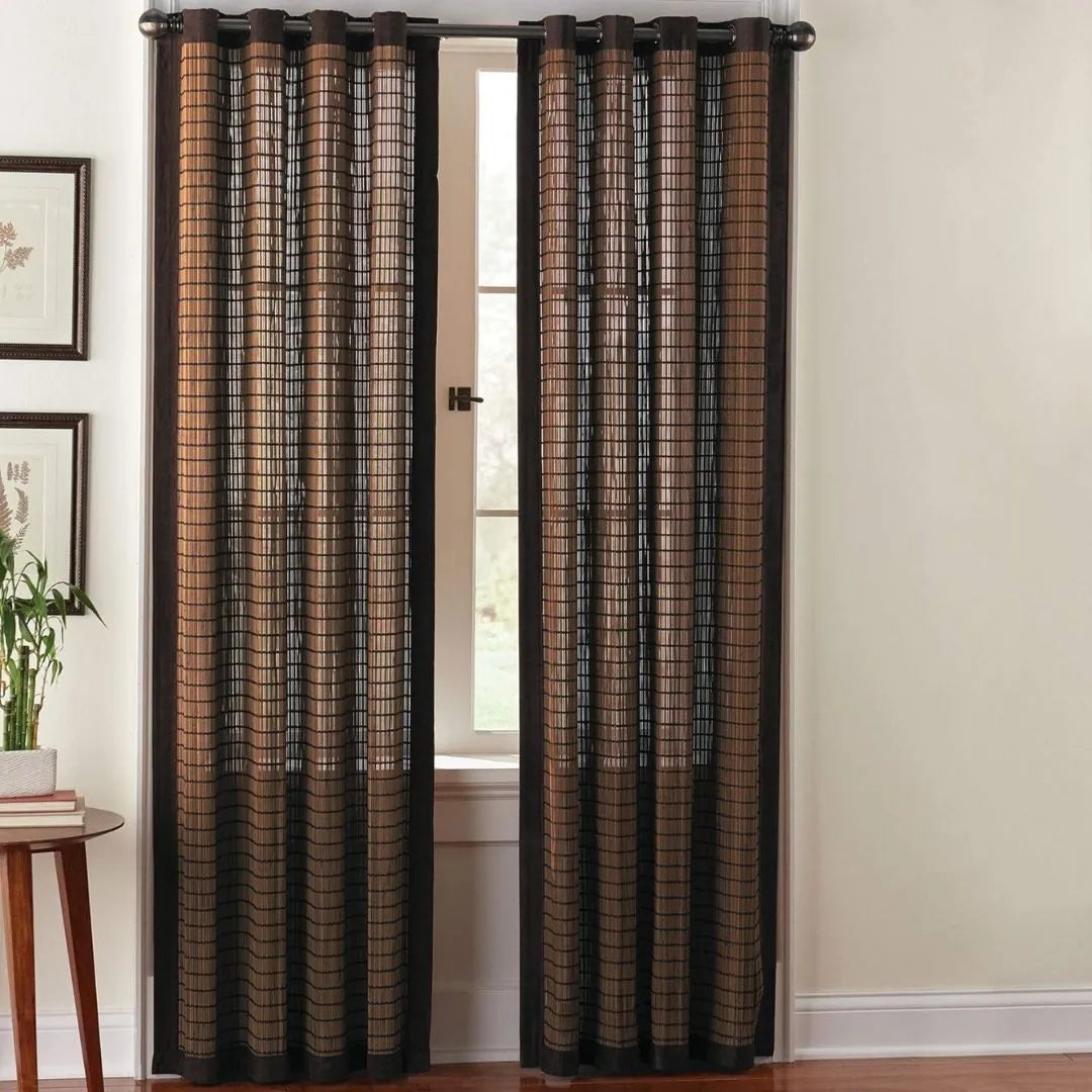 Rideau en Bambou Suspendu - Store de séparation - 120CM X 180CM Marron foncé - SQES