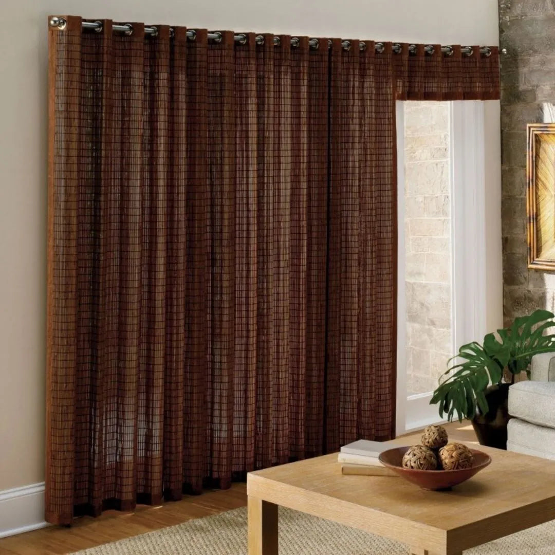 Rideau en Bambou Suspendu - Store de séparation - 120CM X 180CM Marron foncé - SQES