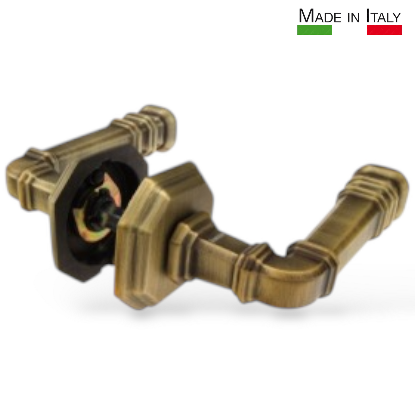 Poignées de porte à rosace carré - Bronze - pt ( 2pcs ) - SQES