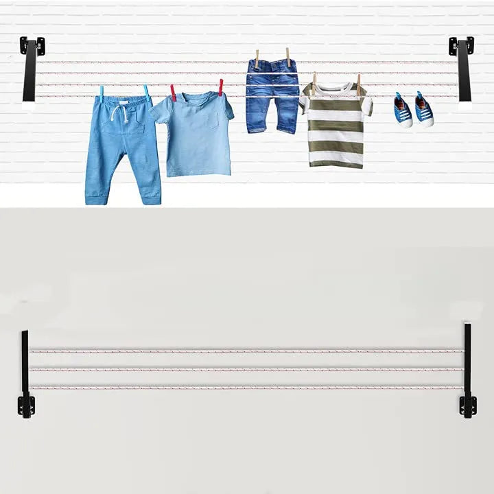 Sèche Linge Mural et Pliable - NOIR - SQES