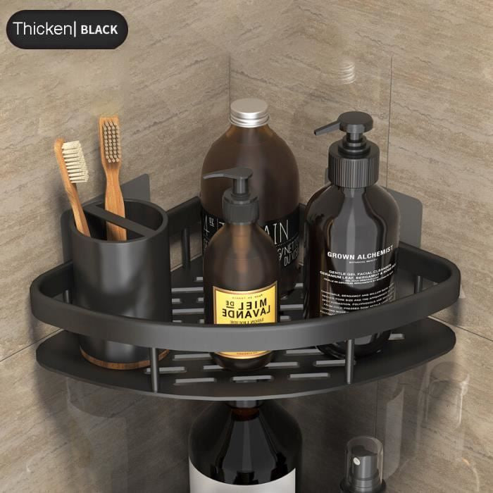 Ensemble de 2 étagères murales en aluminium - Rangement moderne et pratique