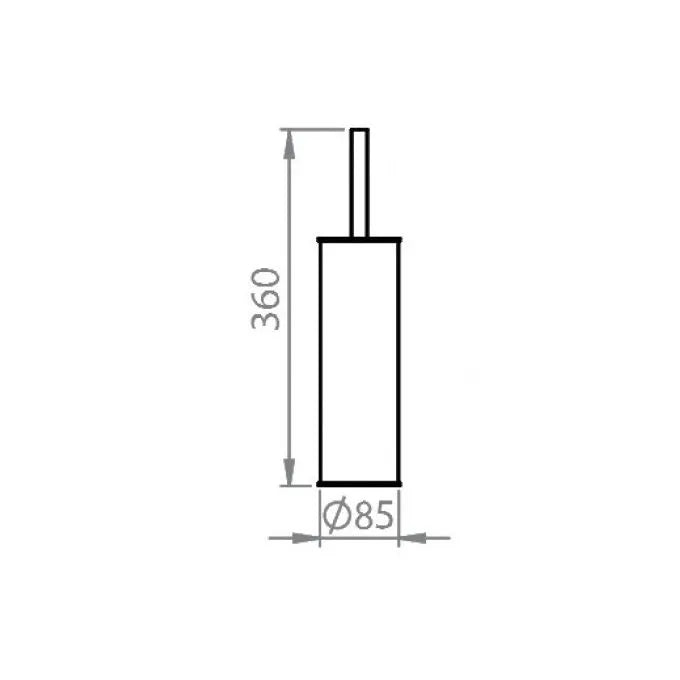 Poubelle avec pedale 3l - brosse wc - Inox - SQES