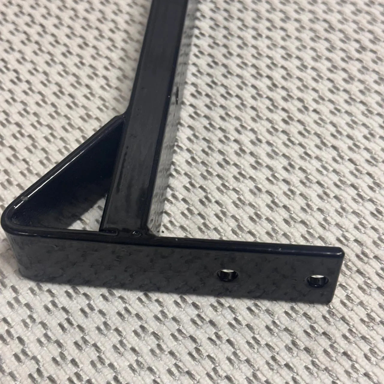 Lot de 2 Supports d'étagère robustes, Equerres muraux en tube métallique Noir - SQES