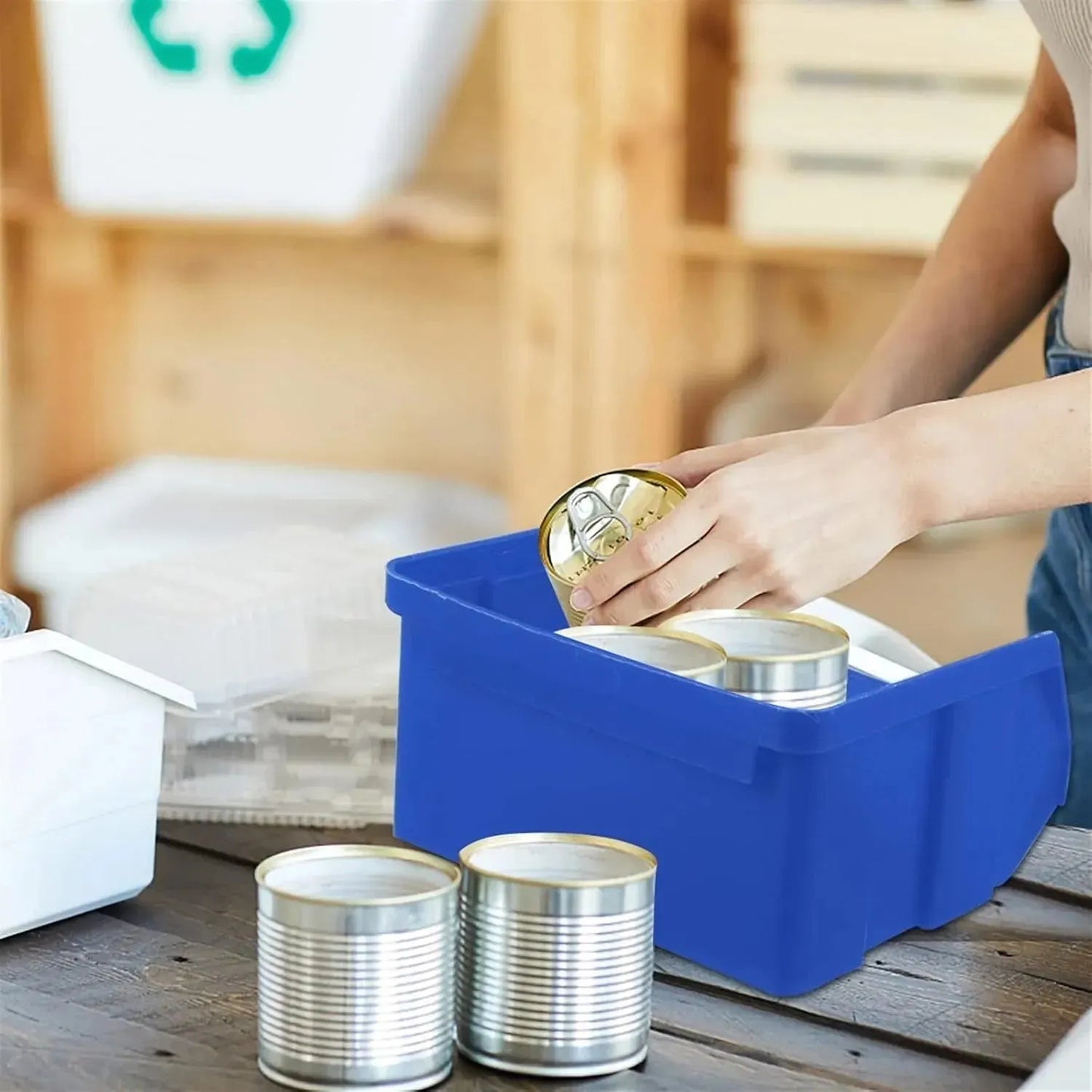 Boitier en plastique pour rangement 180x100x90 bleu - Lot 20pcs - SQES