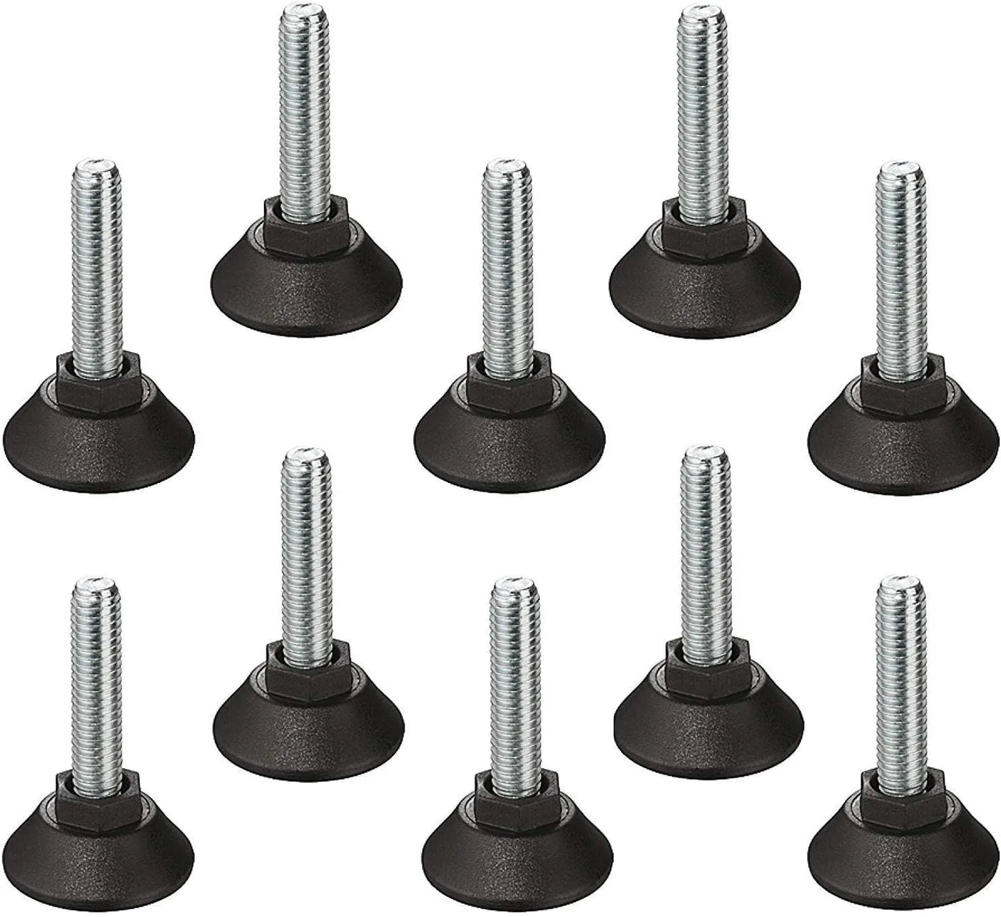 Patins de pieds réglables en hauteur, base en plastique - Lot 12pcs - SQES