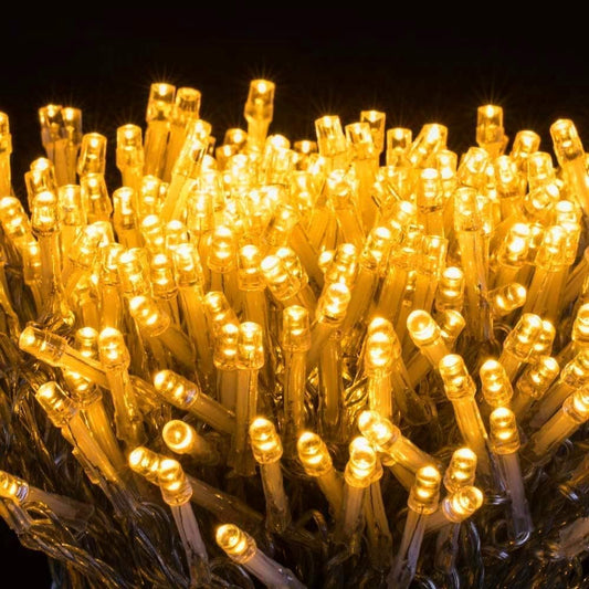 10 Guirlande Lumineuse LED 100M Jaune - 1000 LED Décorative Fête Extérieur Intérieur