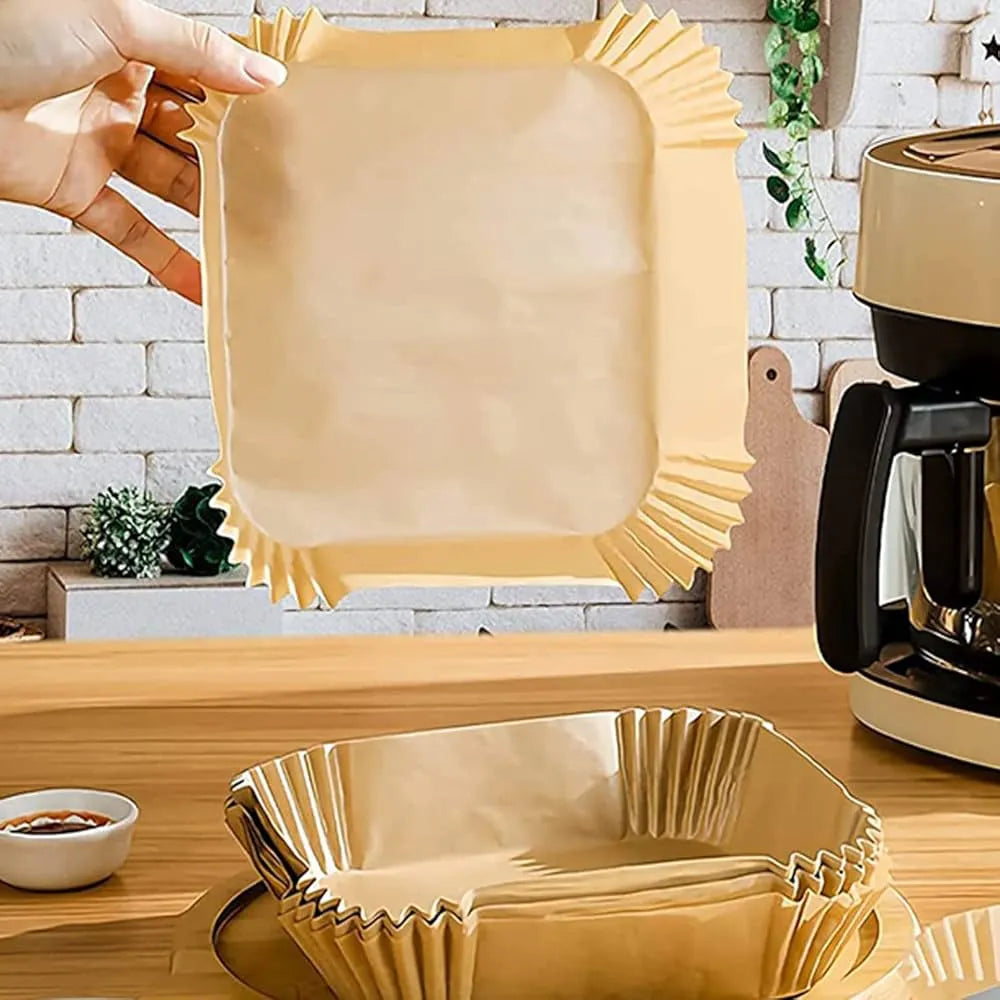 Papier Cuisson Air Fryer - 17cm Carrée (40pcs) - SQES