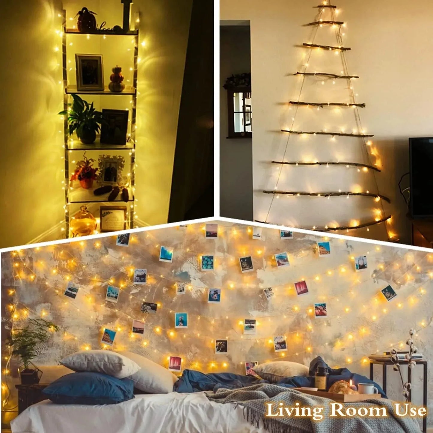 Guirlande De Fête Lumineuse Décorative - 20 M - Jaune - SQES