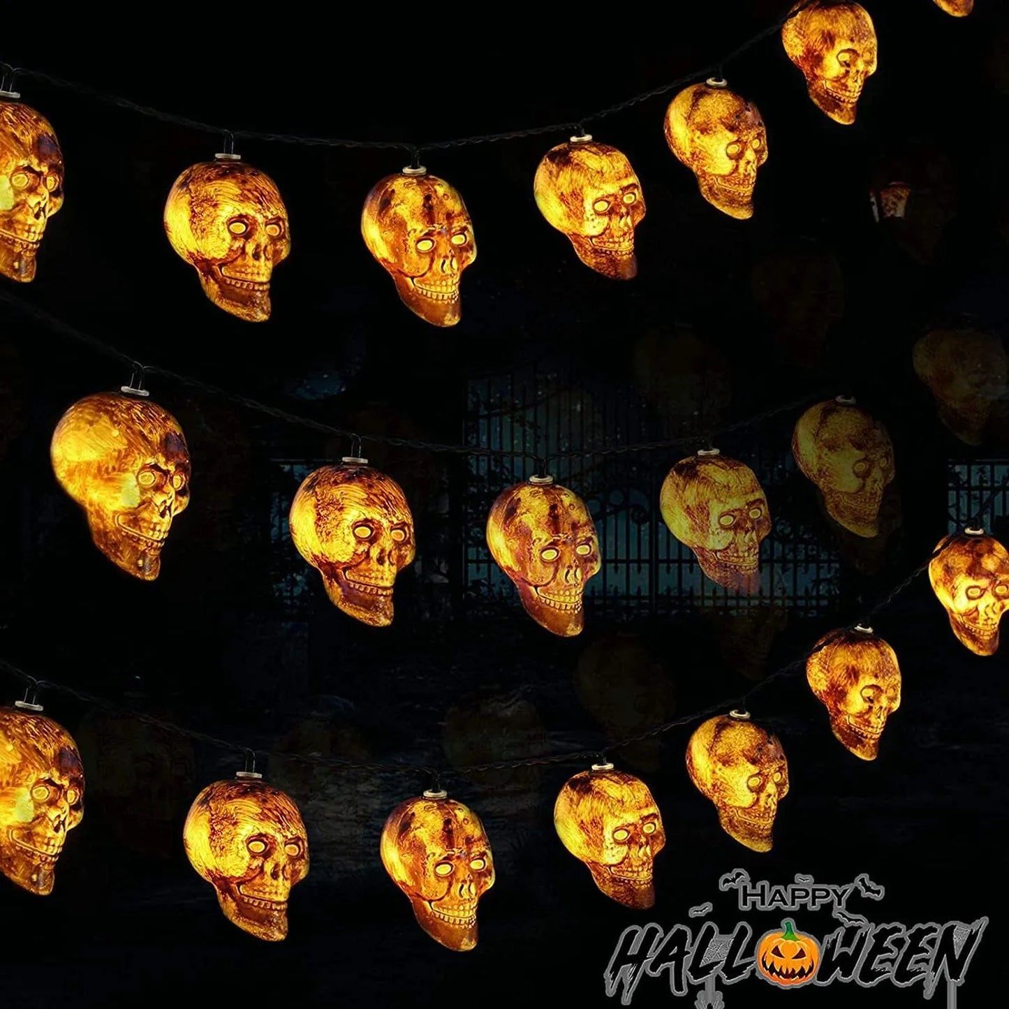 Guirlandes Lumineuse Halloween Tunisie - Tête de mort - SQES