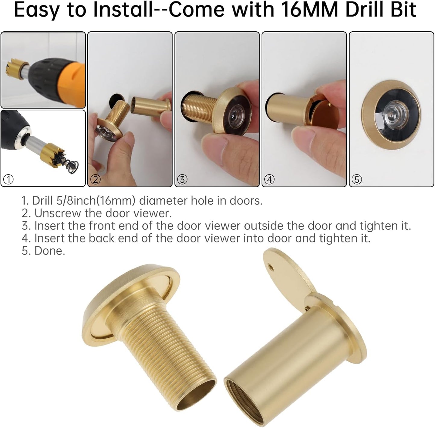 Viseur Optique, œil magique, judas de porte