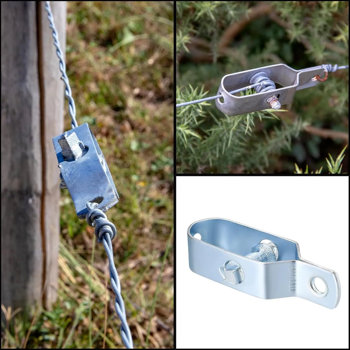 Tendeur Grillage N4, Tendeur de Clôture, Tendeurs à Fil Barbelé, Kit de Connecteurs Tendeur de Corde pour Fil de Tension - SQES