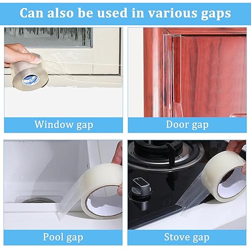 Ruban d'Étanchéité Transparent pour Fenêtre 10m x 5cm