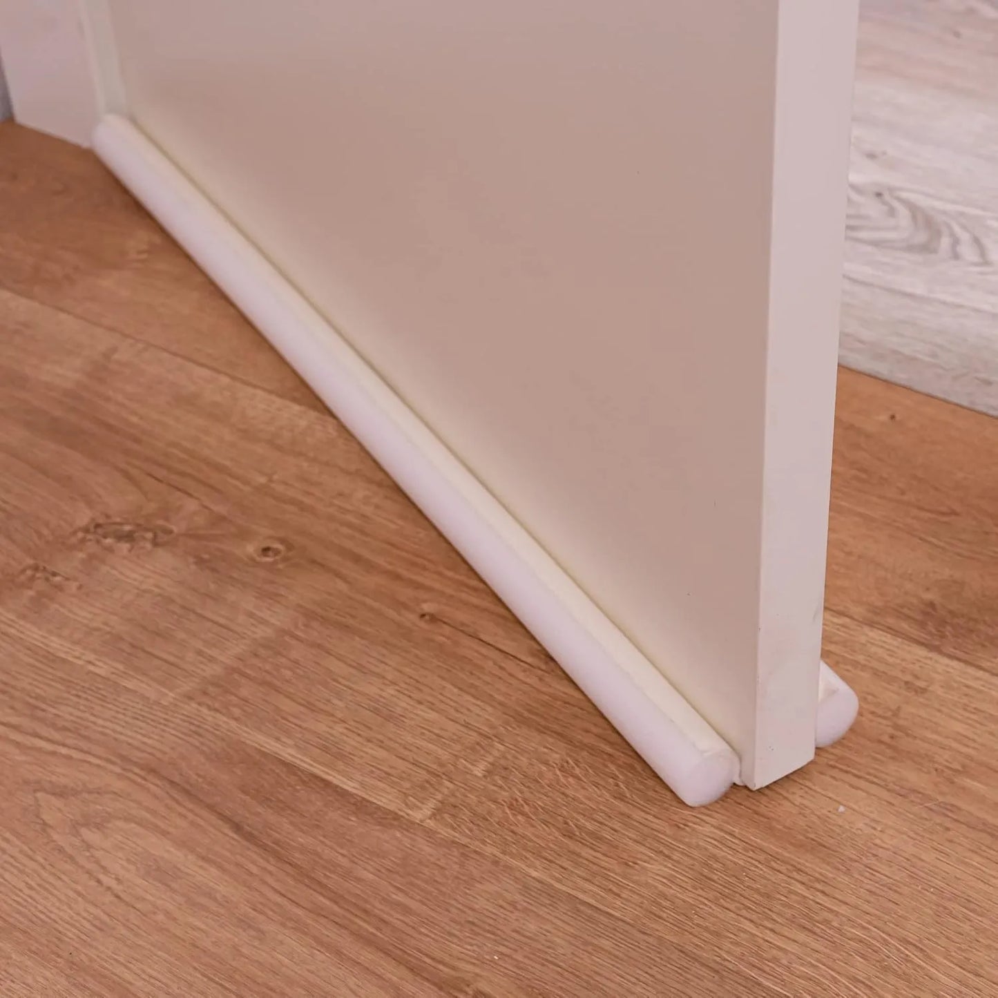 BOSS TAPE Boudin de Porte Isolant Froid, avec Double Joint en simili Cuir BLANC - SQES